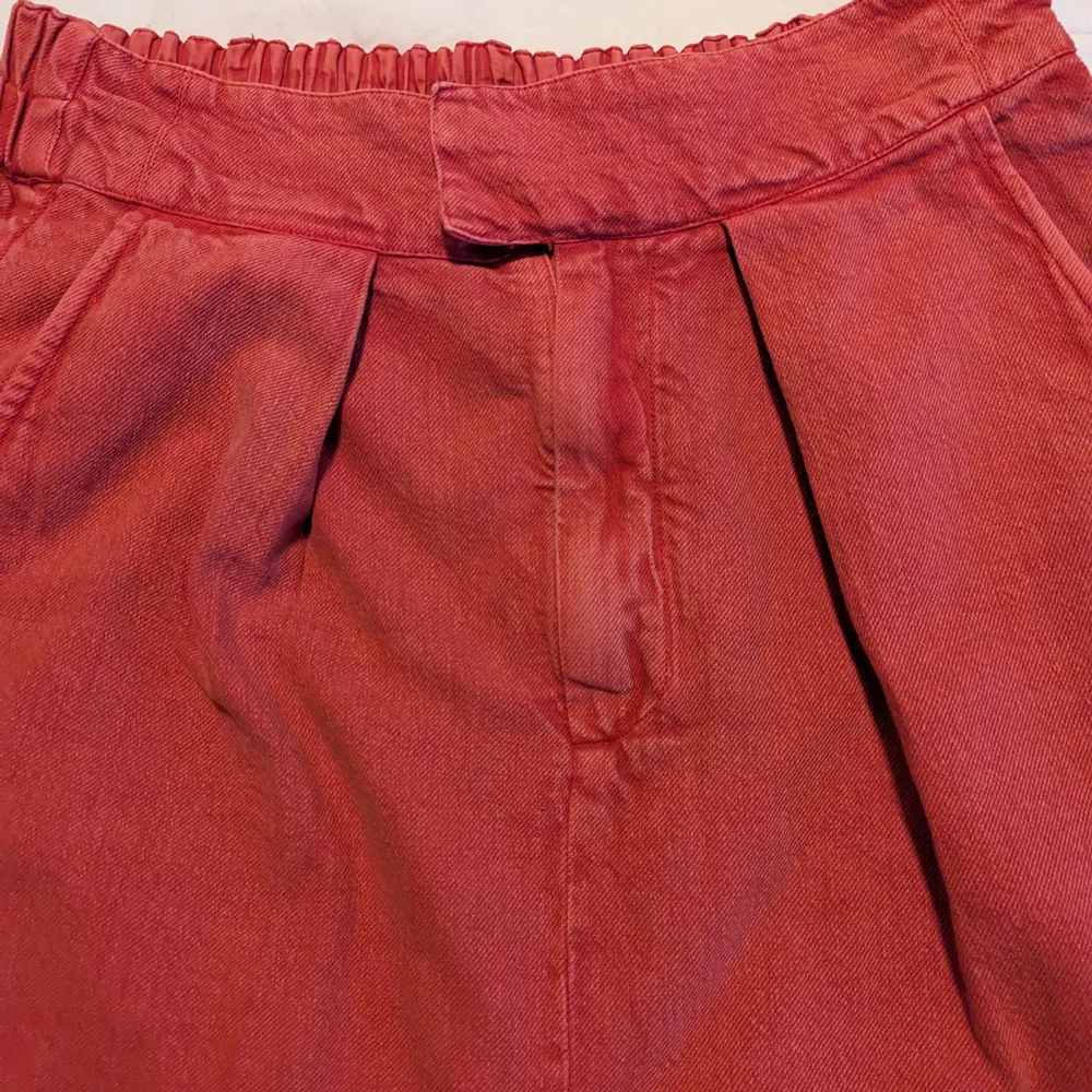NWOT Free People Cool Harbor Red Elastic Waist Wide Leg Pants, M - Picture 9 of 12